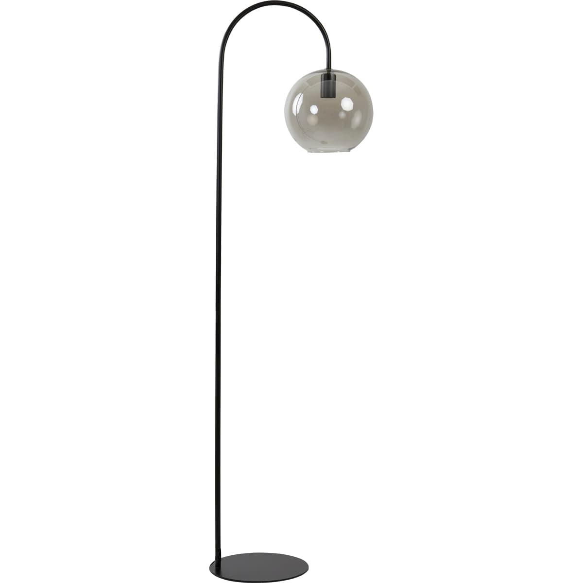 Vloerlamp Suzy mat zwart+smoke glas - 2