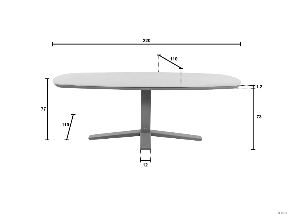 Tuintafel Zanzibar 220 cm Apple Bee - 2