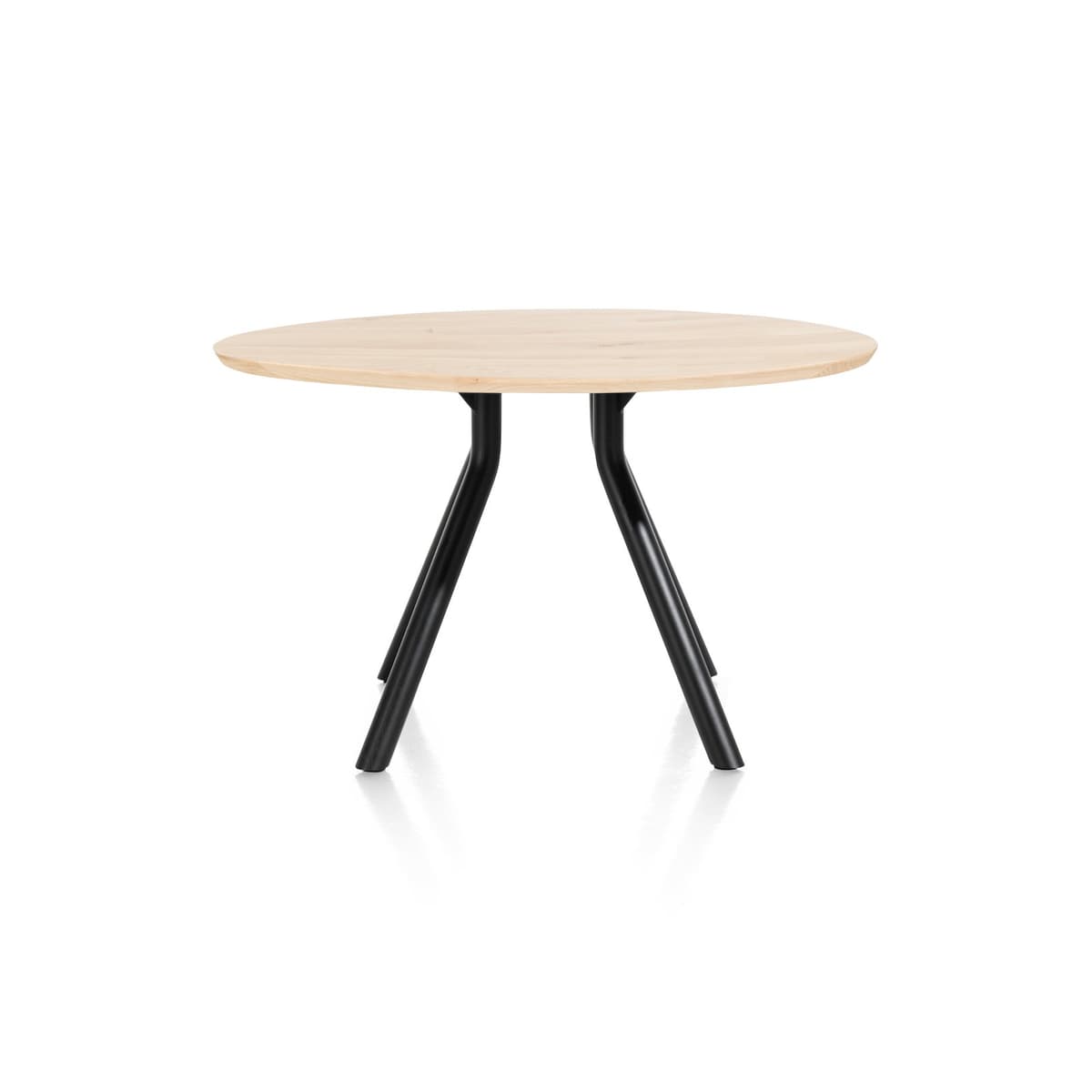 Tafel rond dia 125 cnpt Arvada Centrale poot zwart natural - 4