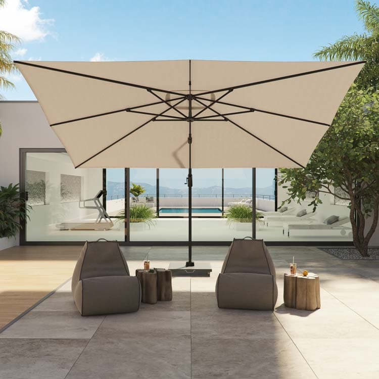 Zweefparasol Challenger T² Premium 300x300 cm Champagne Platinum - 1