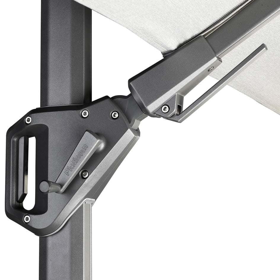 Zweefparasol Challenger T² Premium 300x300 cm Champagne Platinum - 5