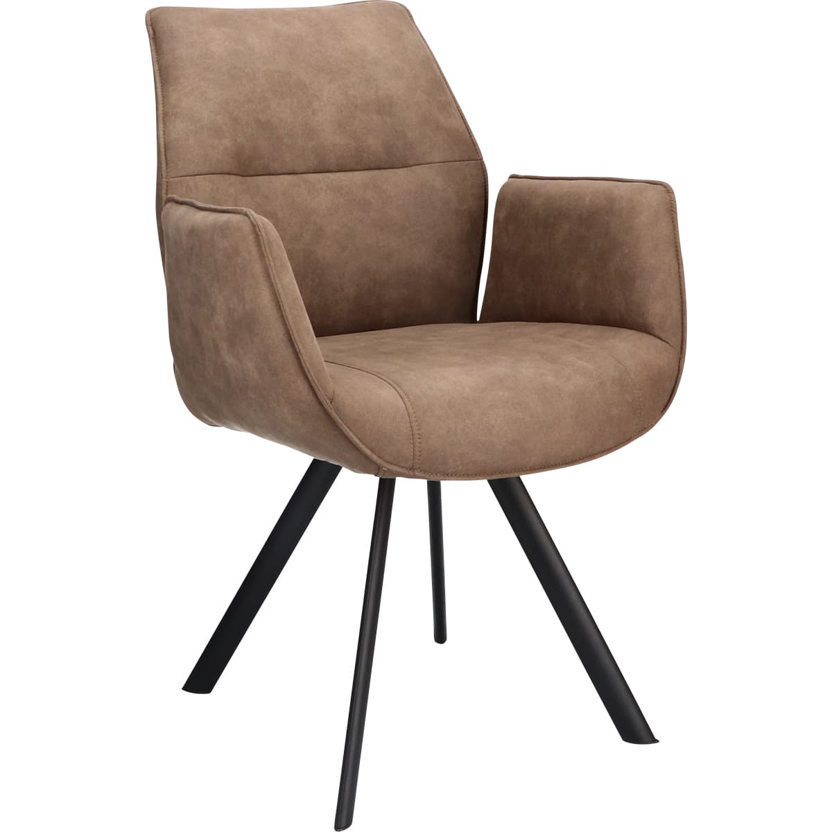 Eetkamerstoel Jaël met arm Stone - 1