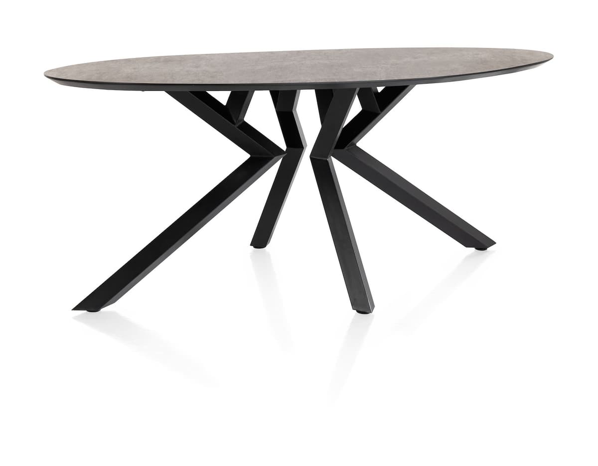 Tafel ellips 100x180cm Masura Antraciet - 2