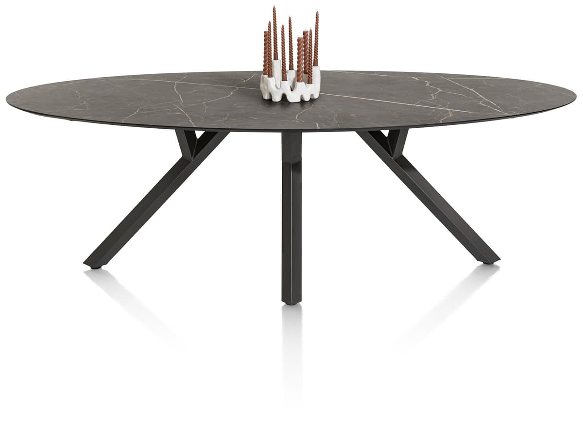 Tafel 240x110cm ellips Minato Onyx - 1