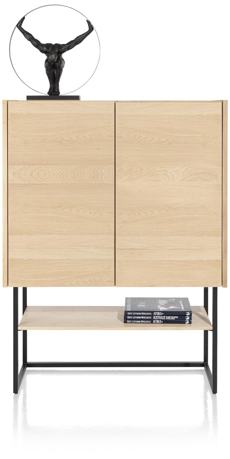 Highboard 120cm 2d Carving natural - 1