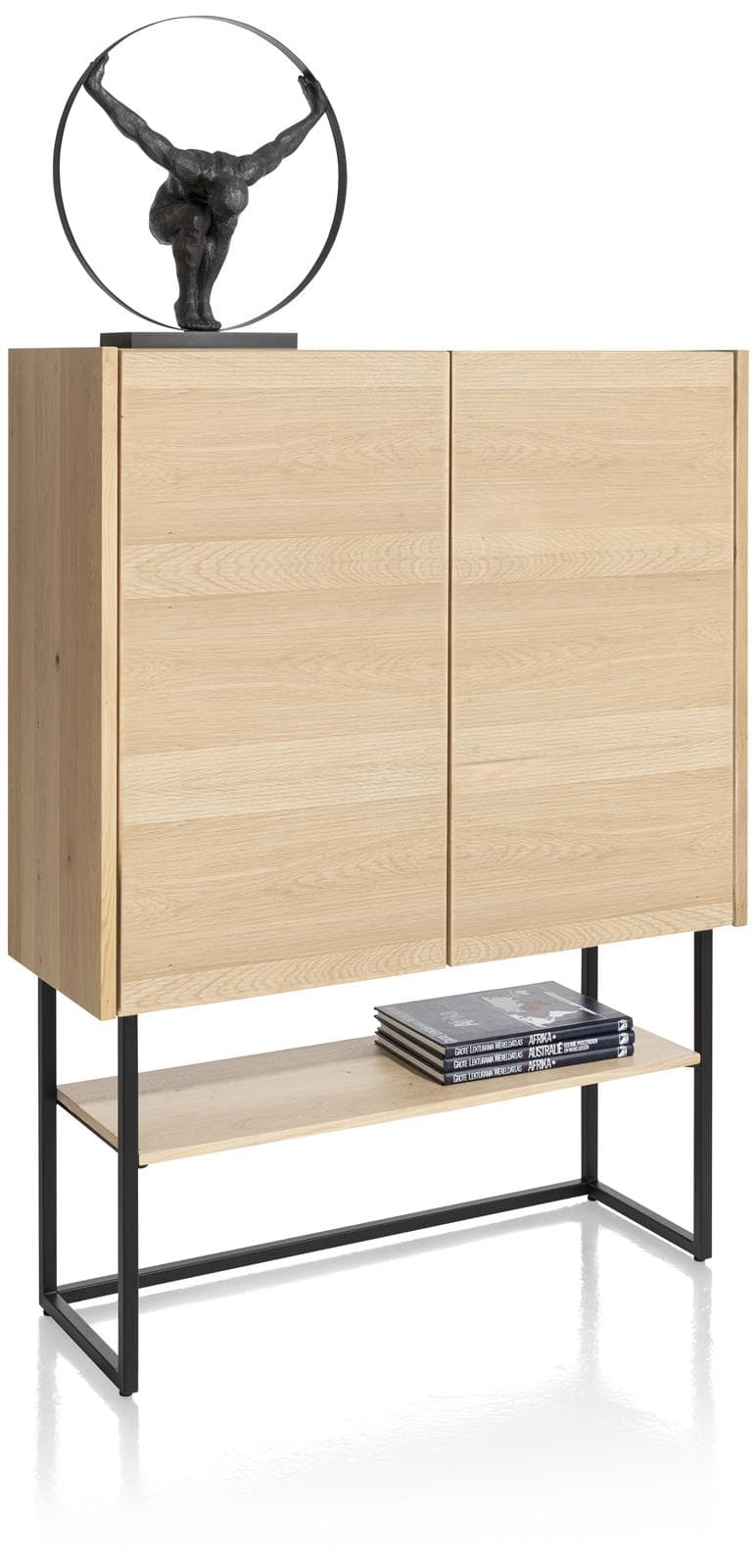 Highboard 120cm 2d Carving natural - 2