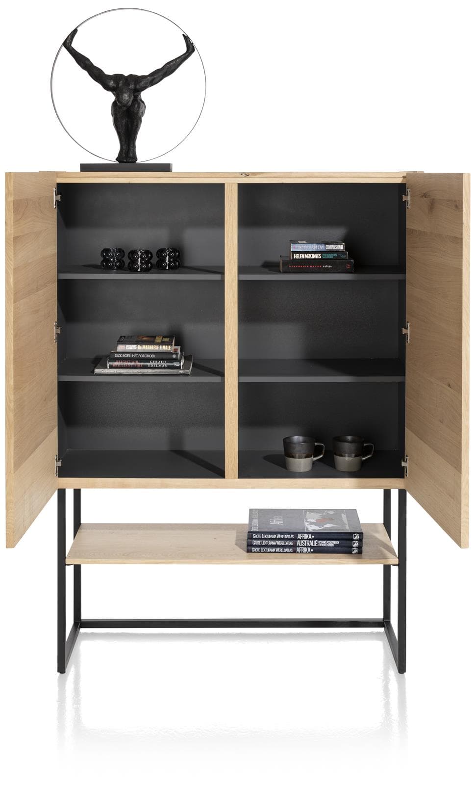 Highboard 120cm 2d Carving natural - 3