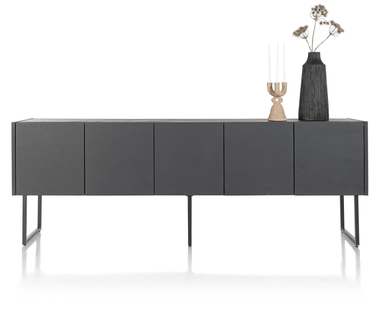 Dressoir 240cm 5d Carving castle black - 1