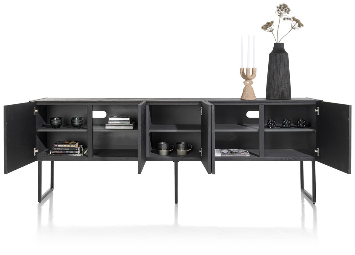 Dressoir 240cm 5d Carving castle black - 3