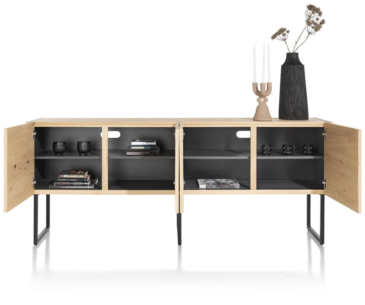 Dressoir 210cm 4d Carving natural - 3