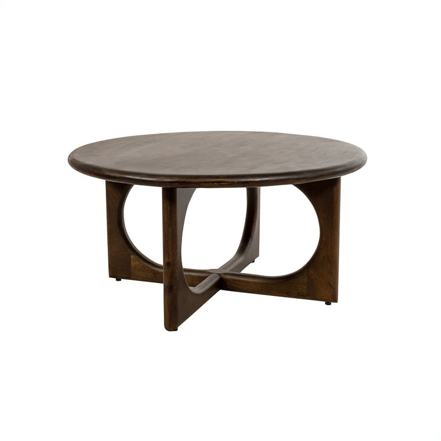 Salontafel Zody Ø80 Mangohout Walnoot - 1